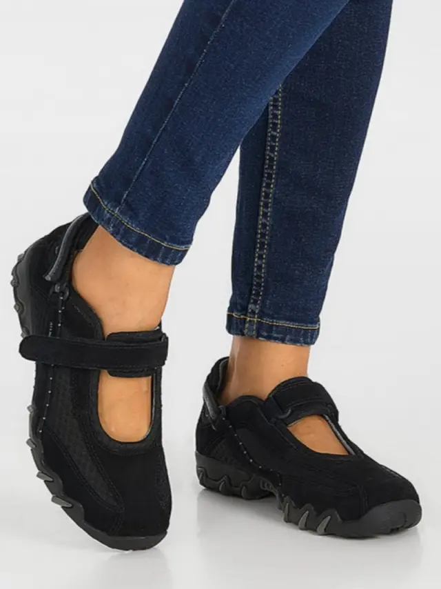 Mephisto Μπαρέτες Γυναικείο ύφασμα/δέρμα Nubuck Μαύρο MEP/NIRO W N/BLACK 2
