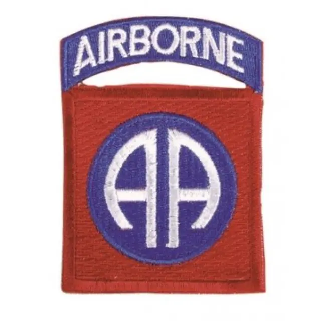 Mil-Tec US 82ND.DIV.AB Textile Badge-Σήμα Αερομεταφορές - 74-Maroon Red-Κεραμιδί