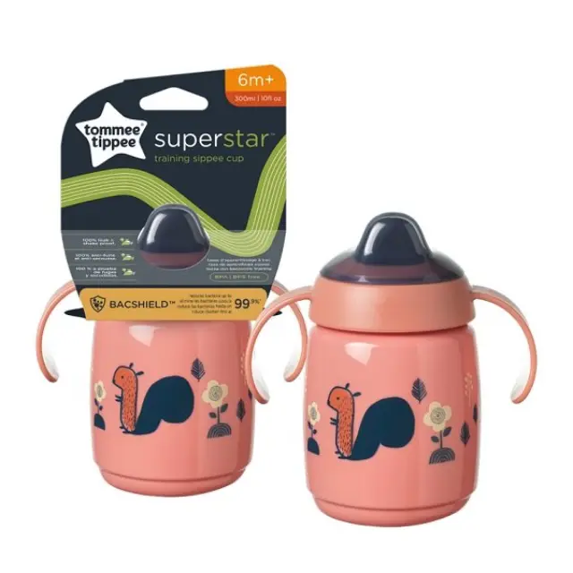 Tommee Tippee Superstar Εκπαιδευτικό Πλαστικό Κύπελλο Ροζ 300ml