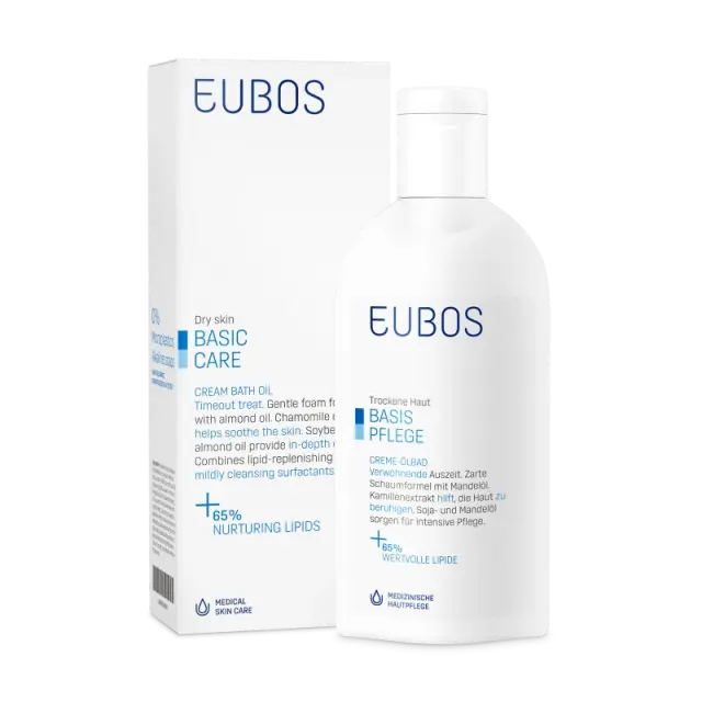 Eubos | Cream Bath Oil | Ελαιώδες Αφρόλουτρο για τον Βαθύ Καθαρισμό του Ξηρού Δέρματος | 200ml