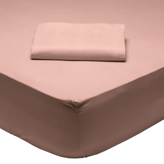 Σεντόνι 180x200+35 King Size Best Line Das Home 100% βαμβακερόΜε Λάστιχο- 1011 Salmon