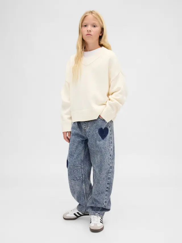 Παιδικό Easy Barrel Τζιν Παντελόνι Medium wash - M