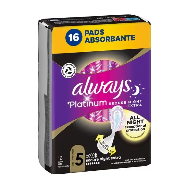 Always Σερβιέτα Platinum Ultra Secure Night Extra 16 Tεμαχίων GP