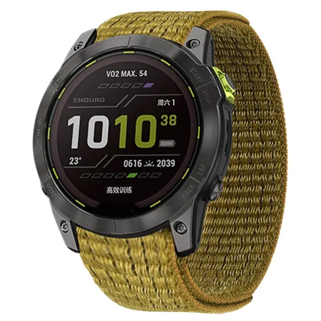 Nylon Λουράκι για Garmin Fenix 3/5x/3hr/5x Plus/6x/6x Pro/7x/8/9 (51mm)-Yellow/Green OEM