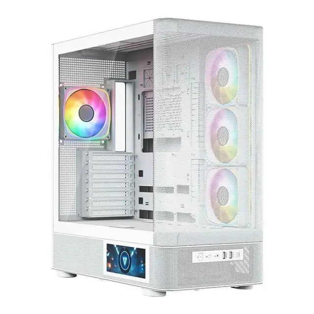 Modecom PC Case Volcano AQ400 ARGB Midi Tower White (MC-A-AQ400-4FA-W)