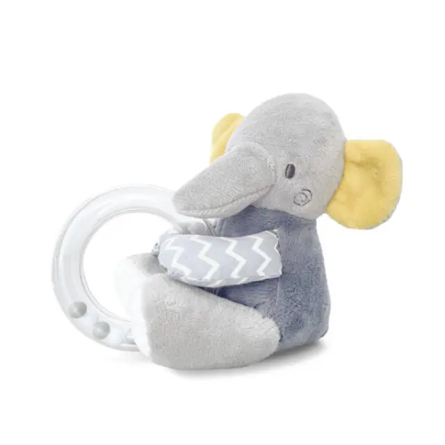 Lorelli Μαλακή Κουδουνίστρα Με Κρίκο Elephant Grey Natural 10191370010