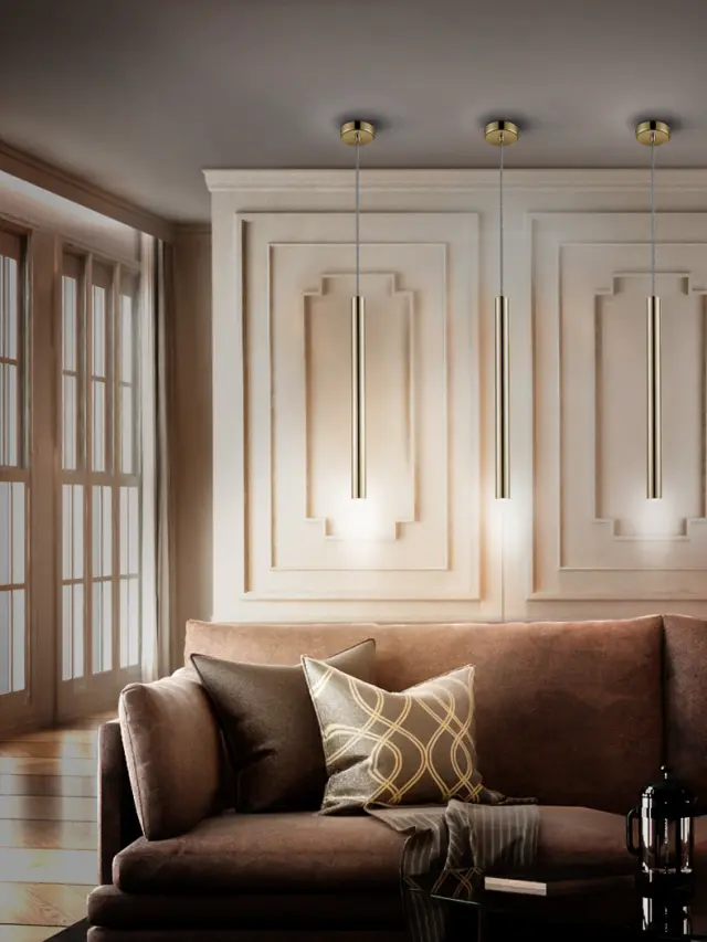 Varas 373091 Κρεμαστό Φωτιστικό LED Χρυσό Dimmable 2