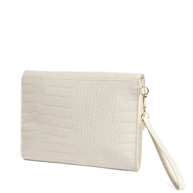 Γυναικείος Φάκελος Ted Baker Wesslie 282823 Ivory Κροκό Άσπρο - One Size 2