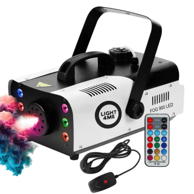 LIGHT4ME FOG 900 LED smoke fog machine wireless remote wired controller 900W light effect 6x3W RGB