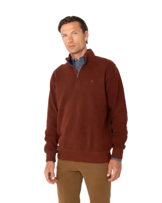 The Bostonians ανδρικό βαμβακερό φούτερ half zip regular fit 3RO1000-7 2