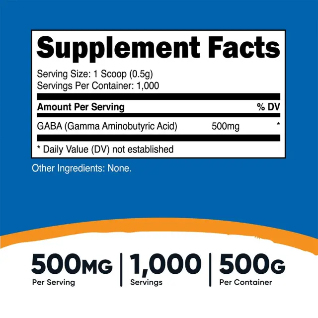 Nutricost GABA 500 mg 2