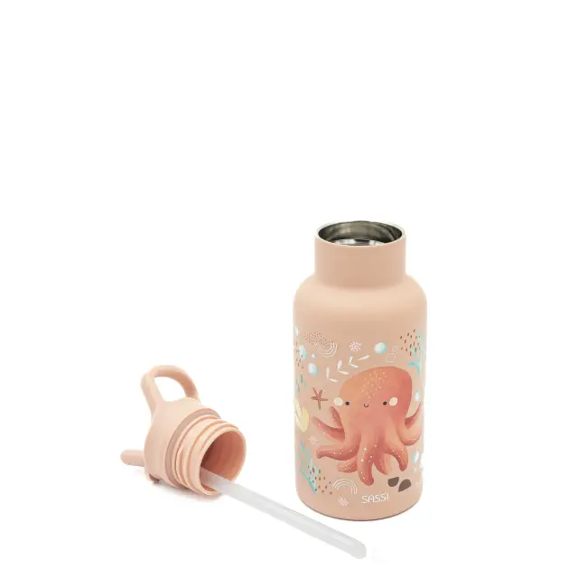 Sassi Ανοξείδωτο Μπουκάλι Θερμός με Καλαμάκι 350ml Slurpy The Octopus 2