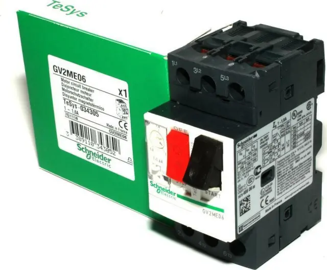 Motor circuit breaker, TeSys Deca, 3P, 1-1.6 A, thermal magnetic, screw clamp terminals