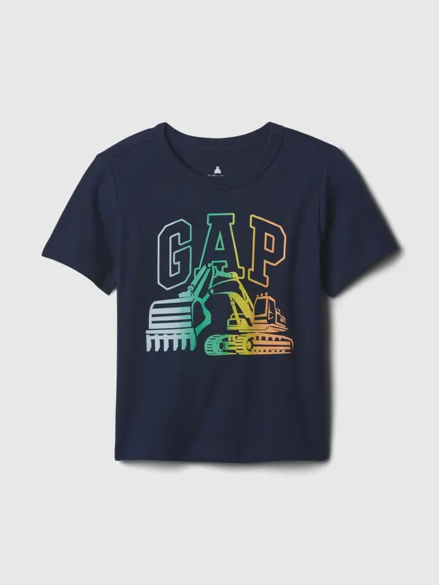 Άσπρη babyGap Mix and Match Graphic Μπλούζα blue