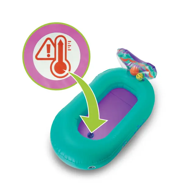 INFANTINO Whale Bubble Ball with Temperature sensor, Inflatable Bath Tub 3