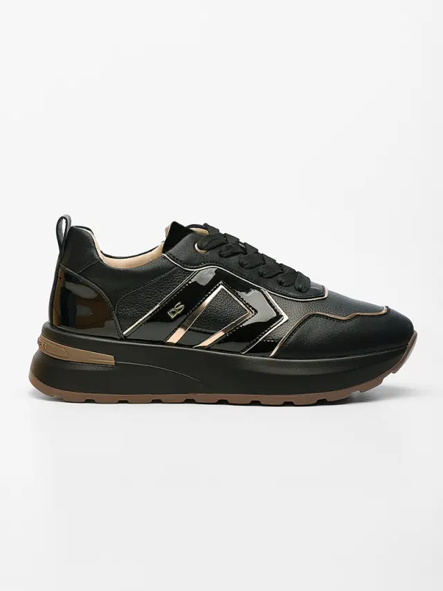Donna Serena Sneakers Γυναικείο Δέρμα/Άλλα Υλικά Μαύρο DSE/5875 NERO/NUDE 3