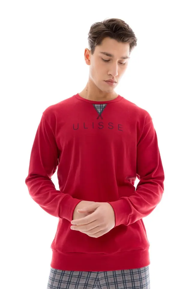 W-M672 - Red - PYJAMA GREY PLAID - M
