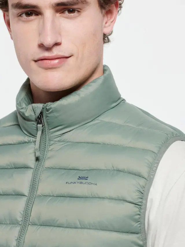 Funky Buddha Light Padded Jacket Khaki FBM007-004-01 - M 3