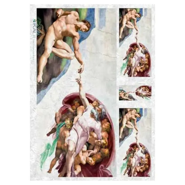 Ριζόχαρτο PaperD για Decoupage, Η δημιουργία του Αδάμ ,32Χ45cm - ARTWORK-0030