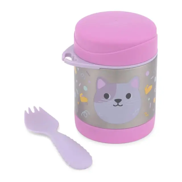 Skip Hop Besties Squad Ανοξείδωτος Θερμός Φαγητού 325ml Cat Pink 2
