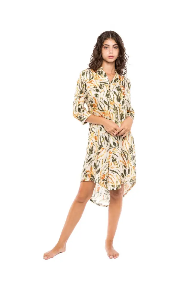 B204 - Type - BEACHWEAR PASTEL GREEN LEAF - XXL