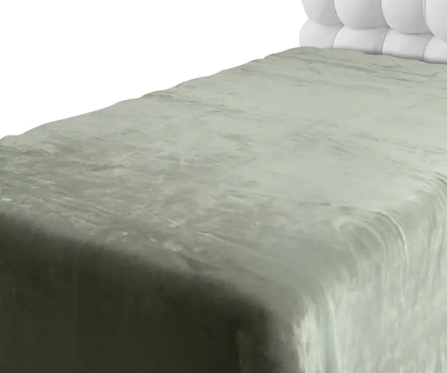 Βελουτέ κουβέρτες (220cm x 240cm) πράσινο - -