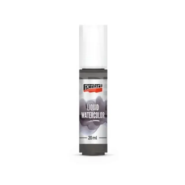 Liquid watercolor, χρώμα ακουαρέλας Pentart 20ml, black