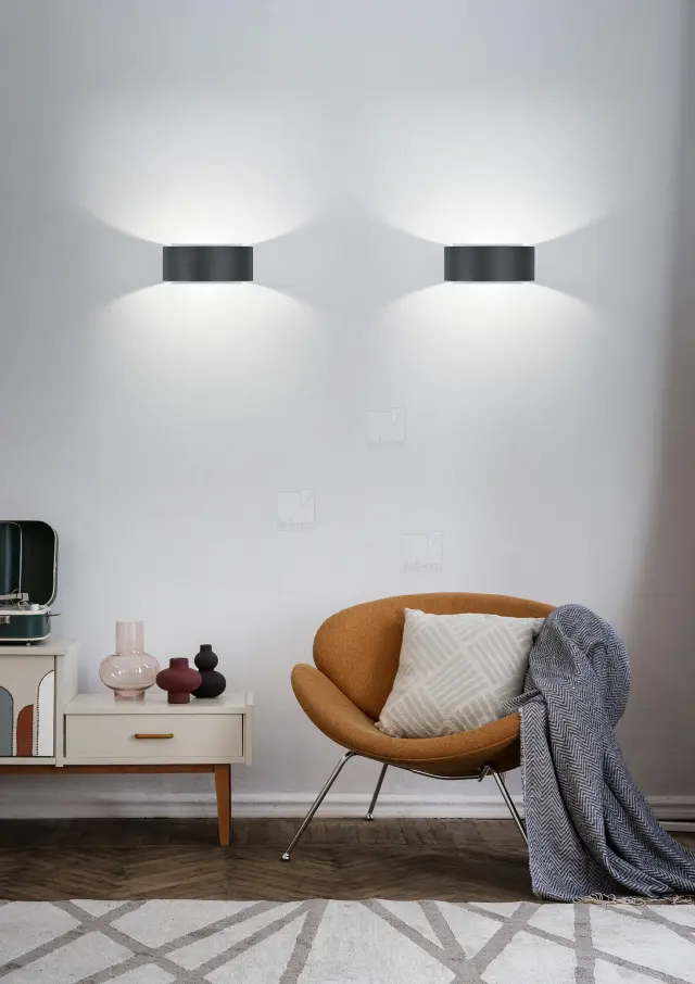 FOSCA Επιτοίχιο Φωτιστικό LED Μαύρο Ματ 9W Έμμεσου Φωτισμού IP20 3