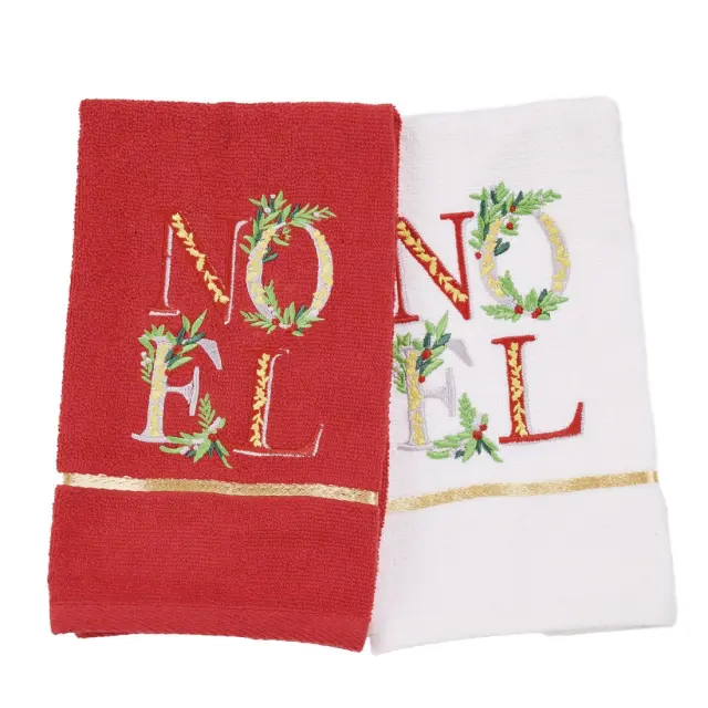 Πετσέτες Κουζίνας Σετ 2 Τεμ 30x50 Christmas Das Home 0813 Red-White 100% βαμβακερό