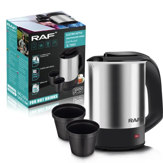 Raf Βραστήρας Inox 500ml 1000W Ασημί R.7887