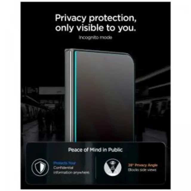 Tempered Glass Full Face Spigen Glas.tR EZ-FIT Privacy Apple iPhone Duo Μαύρο (1 τεμ.) N71821 2