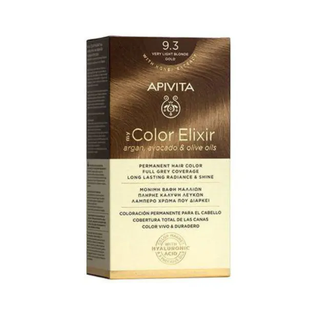 Apivita My Color Elixir Βαφή Μαλλιών Νο 9.3 Ξανθό Πολύ Ανοιχτό Χρυσό με Έλαια Άργκαν, Αβοκάντο & Ελιάς, 1τεμ