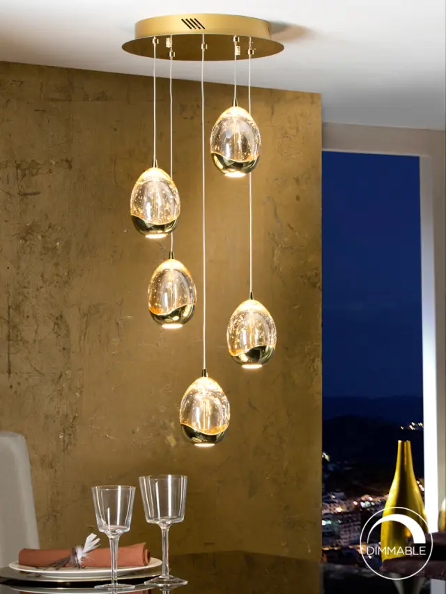 ROCIO 5 LED LAMP Ø30 GOLD φωτιστικό κρεμαστό Χρυσό