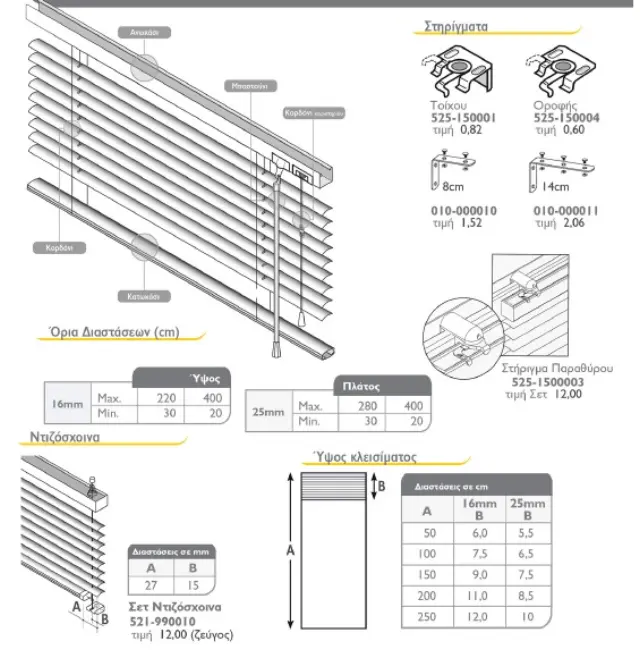 Στορια Venetian Blinds 16 & 25mm 3