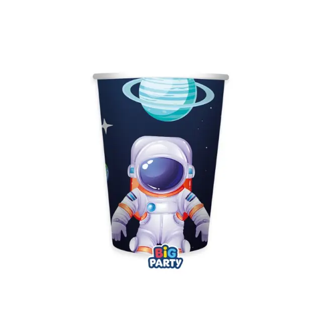 Ποτήρια Χάρτινα 250ml. Αστροναύτης - Space 6 τμχ - Διάστημα - Universe