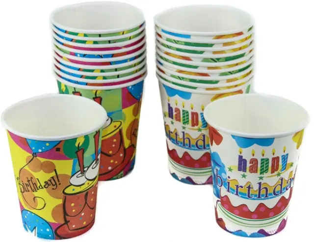 Viosarp Ποτηράκια Party Χάρτινα 7x8.2cm 10τμχ (Διάφορα Σχέδια/Χρώματα)