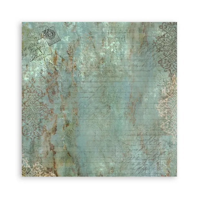 Τυπωμένο ύφασμα Stamperia, 30x30cm, 4 τεμ, Around the world 3