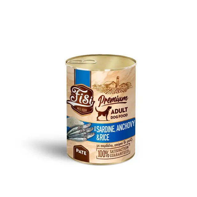 Fisi Dog Adult Γαύρος με Σαρδέλα Πατέ 400gr