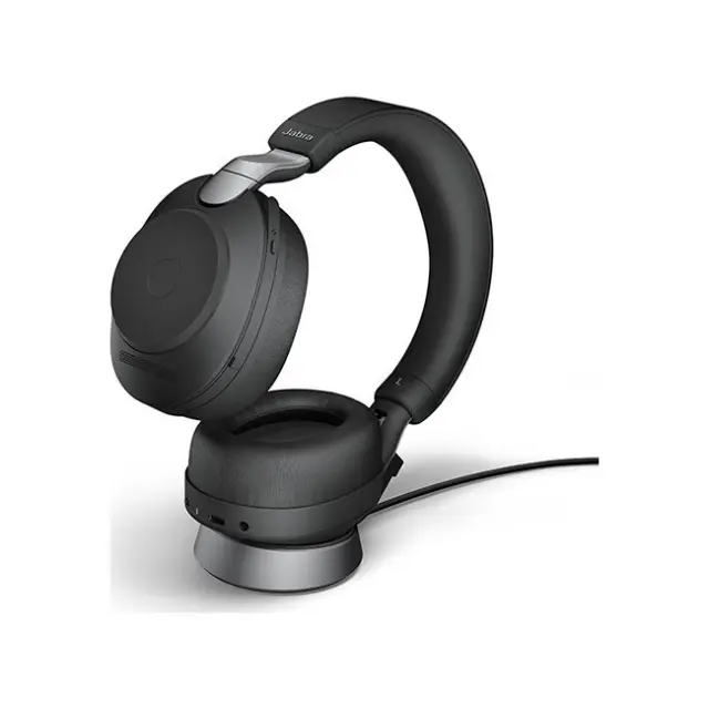 Jabra Multimedia Headset Evolve2 85 UC With Charging Stand Link 380a Black (28599-989-989) 3
