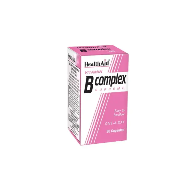Health Aid B Complex Supreme Συμπλήρωμα Διατροφής με Σύμπλεγμα Βιταμινών Β για Διατήρηση της Υγείας του Νευρικού Συστήματος 30 Κάψουλες