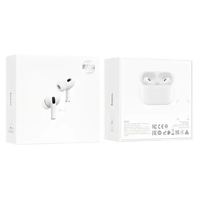 Hoco EW51 In-ear Bluetooth Handsfree Ακουστικά με Θήκη Φόρτισης Λευκά 3