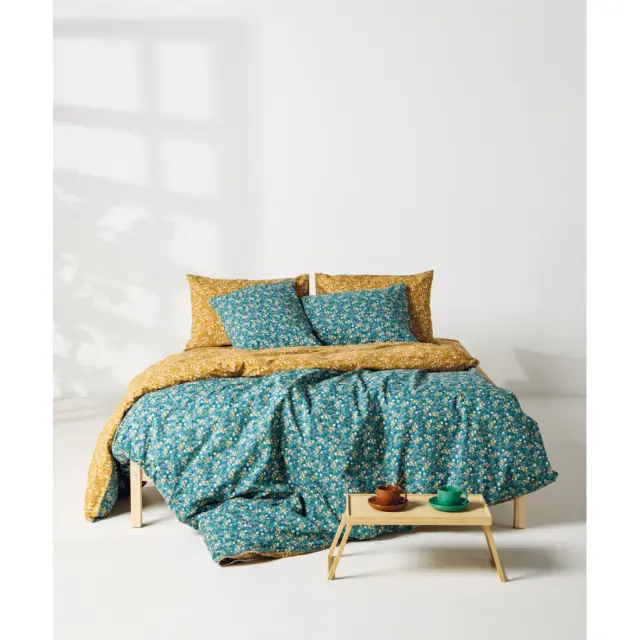 Πάπλωμα Υπέρδιπλο Kentia Fay Petrol-Mustard-Green-Pink 220x240
