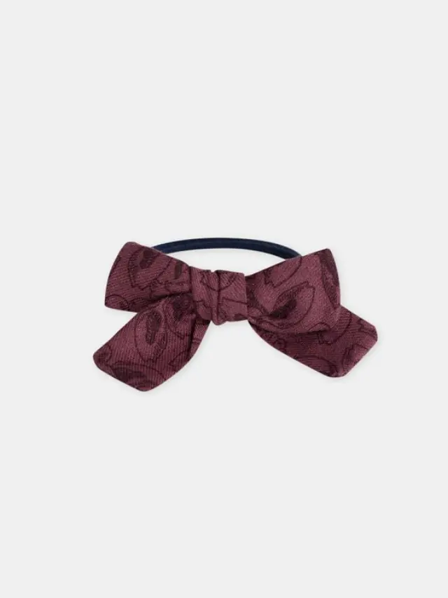Παιδικά Λαστιχάκια Μαλλιών Burgundy Bows ΜΠΛΕ - One Size 3