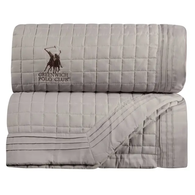Κουβερλί 240x250 King Size Classic Greenwich Polo Club 2356 Taupe 100% Microfiber 3
