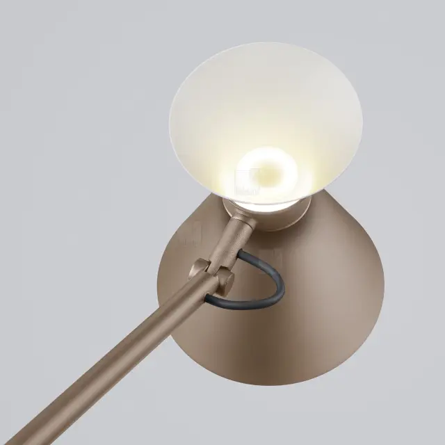 LUK Φωτιστικό Δαπέδου LED Ανάγνωσης Coffee με Ντιμάρισμα Αφής Καφέ 2