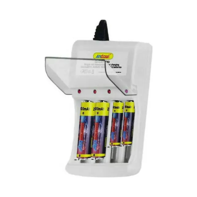 Andowl Q-CD100 Φορτιστής 4 Μπαταριών Ni-MH Μεγέθους AA ΑΑΑ