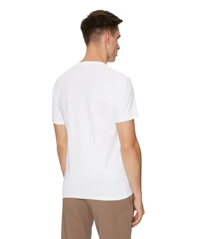 Guess - Ανδρικό T-shirt Short Sleeved Regular Fit M2YI24J1314-G011 Λευκό 2