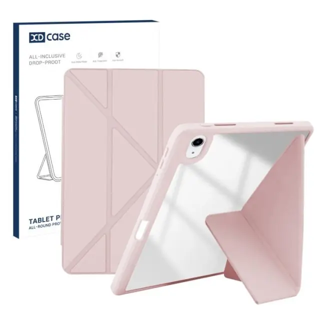 Origami Hybrid Θήκη για iPad 10.9″/11 (2025)-Pink/Clear OEM