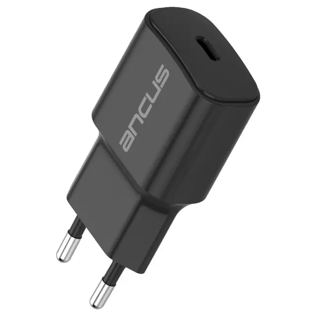 Φορτιστής Ταξιδίου Switching Ancus Supreme Series C70 Fast Charge με USB-C Έξοδο QC 3.0 PD 20W 5V/3A Μαύρο 2
