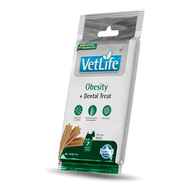 Treat Vet Life Natural Diet Dog Obesity Adult Mini 60gr